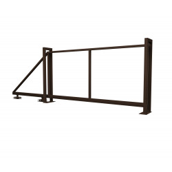 Откатные ворота Grand Line Жалюзи (2,0*4,5 м) RAL 8017